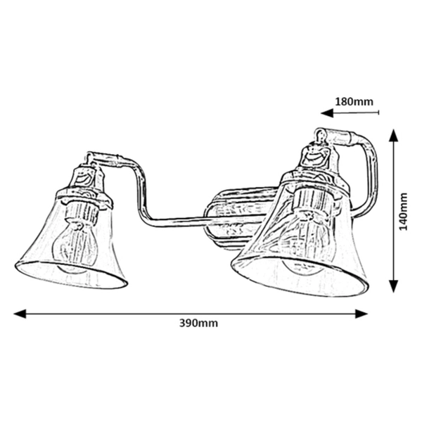 Ścienna lampa łazienkowa Antoine regulowane reflektorki chrom
