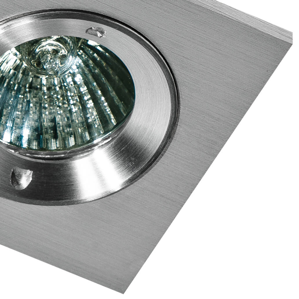 Zewnętrzna lampa podtynkowa Pablo IP54 kwadratowa aluminium