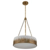 Lampa wisząca nad stół Sawgrass QN-SAWGRASS-3P-DG-O z łańcuchami złota