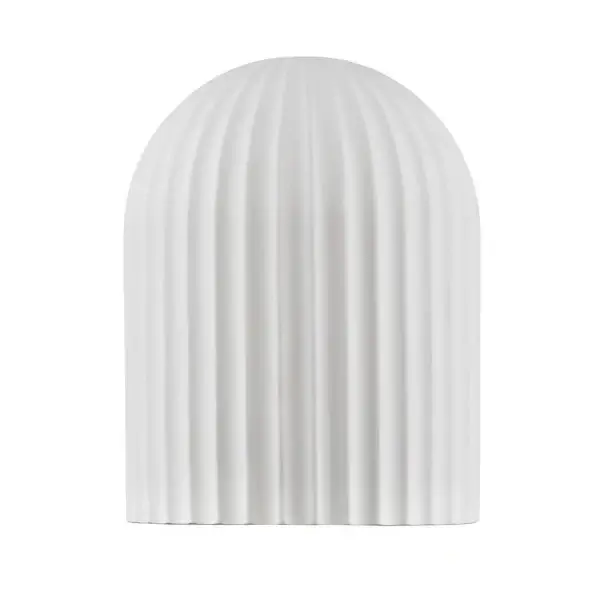 Ryflowana lampa ścienna GIRONTO LE45304 do salonu gipsowa biała