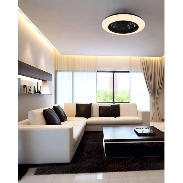 Lampowentylator na sufit STRALSUND R62522132 RL Light LED 30W 3000-6500K na pilot czarny