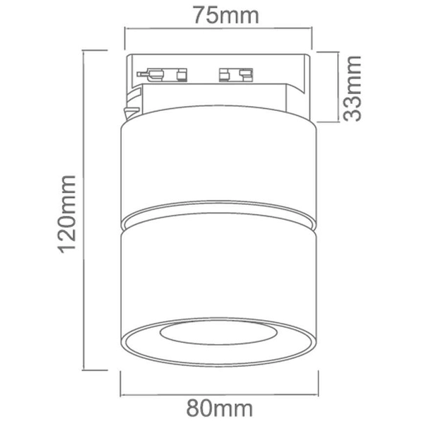 LAMPA sufitowa Mone Bianco Track Orlicki Design metalowa OPRAWA LED 7W 3000K do systemu szynowego 1-fazowego biała