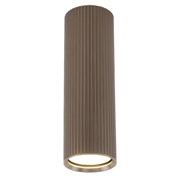 Sufitowa lampa do salonu Tune 11028 ryflowana tubka brązowy