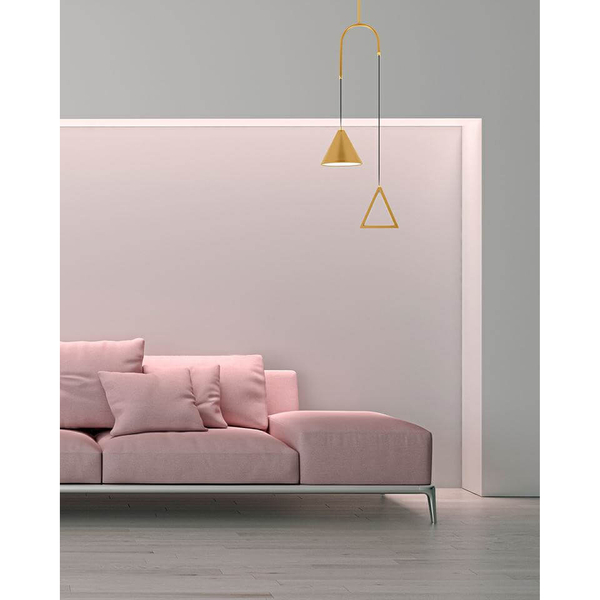 Metalowa lampa zwisowa Acustica MSE010100331 Moosee LED 13W 3000K złota