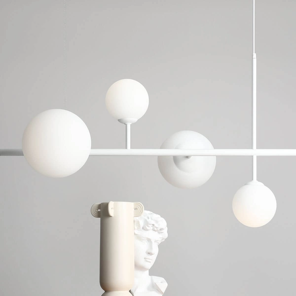 Molekułowa lampa wisząca Dione 1092K_2 Aldex nad stół balls biały
