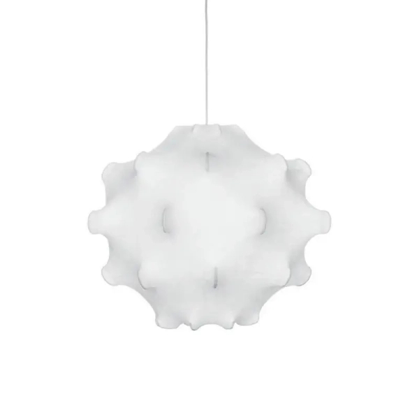 Lampa tkaninowa wisząca Lappello ABR-LW-APP do salonu biała