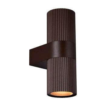 Elewacyjny kinkiet tuba Kyklop 2318051009 IP54 góra-dół bordowy