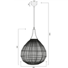 Metalowa lampa zawieszana SORAYA 365430104 Trio do jadalni czarny złoty