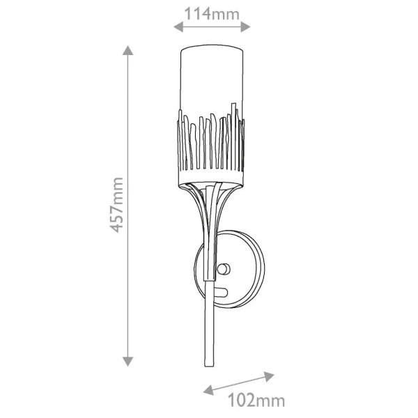 Podłużna lampa na ścianę Sawgrass QN-SAWGRASS-1WB-DG-O IP44 złoty