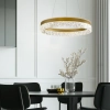 Nowoczesna lampa wisząca Frozi 31-35554 LED 32W 3000K pierścień złoty