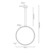 Lampa wisząca ring Circulo MSE010100373 Moosee LED 43W 3000K czarna