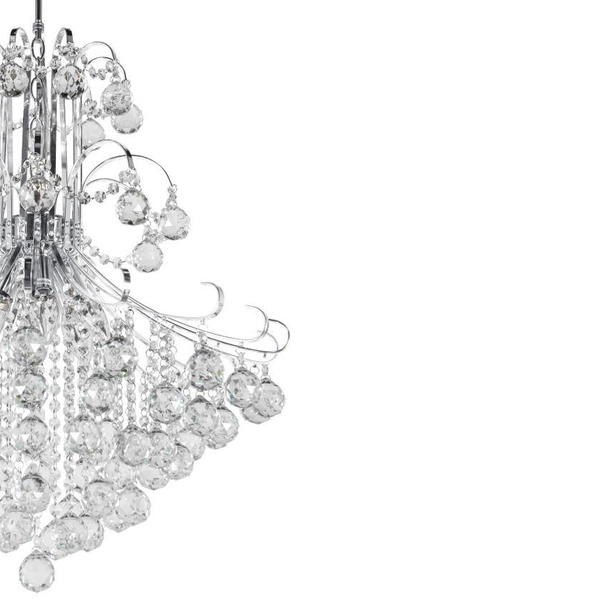 Pałacowa LAMPA wisząca Barcelona 6245/6 8C Elem metalowa OPRAWA kryształowy ZWIS żyrandol chrom