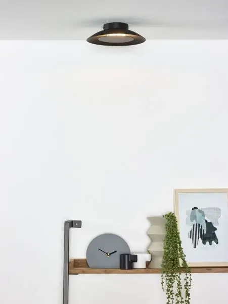 Nowoczesny plafon do salonu Foskal 79177/06/30 LED 6W 2700K czarna
