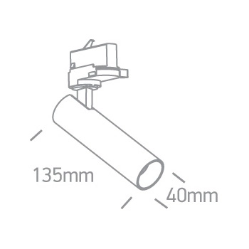 Regulowana lampa sufitowa 3-faz VILAIN MYL.00075 LED 8W 3000K czarna