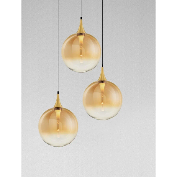 Potrójna lampa wisząca LURVELA LE45133 LED 15W 3000K ściemnialna złota