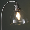 Vintage lampa stołowa L&-197590 Light& ze szklanym kloszem nikiel