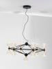 Ściemnialna lampa wisząca BOYA LE42739 LED 54,6W 3200K molekuły czarna
