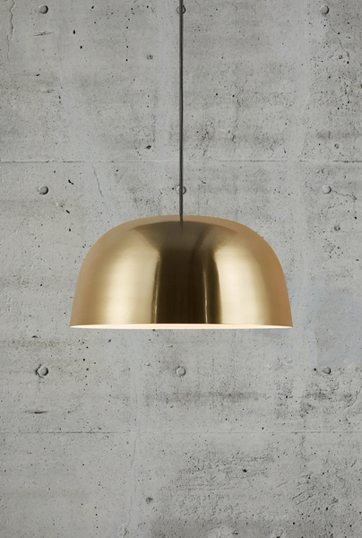 Nowoczesna lampa wisząca Cera 2010203035 Nordlux kopuła złota