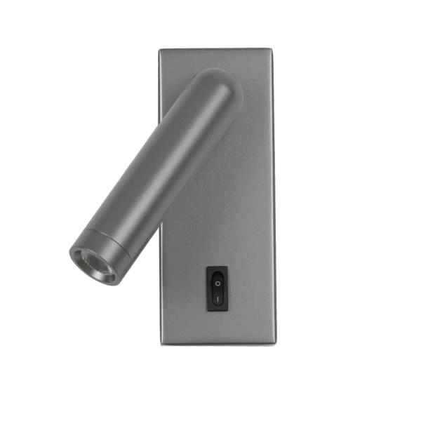 Nowoczesna ścienna lampa Nova WL-46376-1-GR LED 2,5W 3000K tuba szara