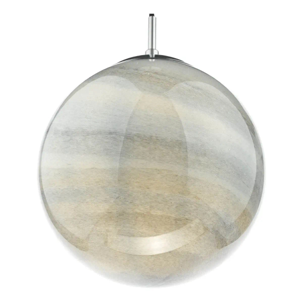 Dziecięca lampa wisząca Saturn SAT0150 planeta okrągła chrom