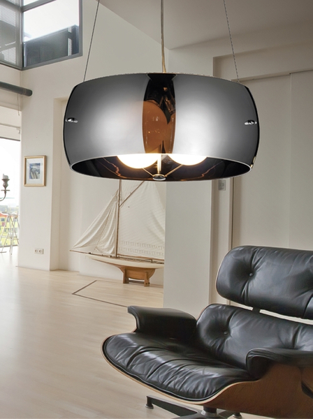 Nowoczesna lampa wisząca Cosmo do przedpokoju chrom