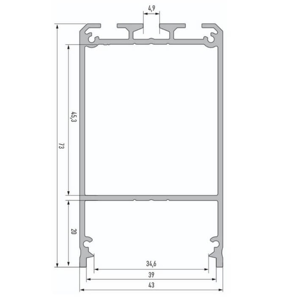 LAMPA sufitowa NUMATA 8659 Shilo metalowa OPRAWA liniowa plafoniera LED 16W 4000K listwa biała