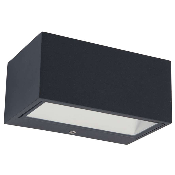 Kinkiet LAMPA ścienna GEMINI 5189113118 Lutec prostokątna OPRAWA metalowa LED 10W 3000K ogrodowa IP54 szara