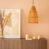 Ekologiczna lampa wisząca Boho ABR-LW7-BH-E27 Abruzzo japandi brązowa