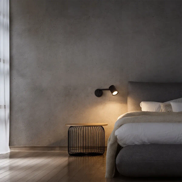 Kinkiet ścienny regulowany Snow LP-731N/1WL BK z włącznikiem czarny