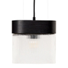Drewniana lampa wisząca Flumina FLA132P0 ryflowana czarna