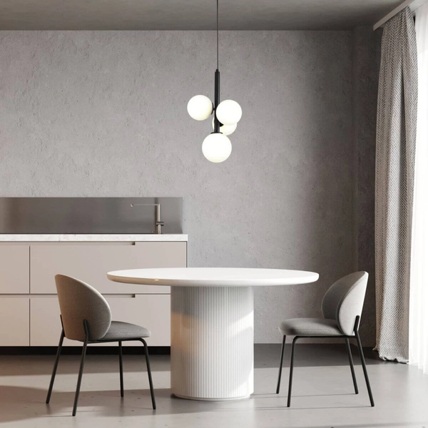 Zwisająca lampa Perla 33487 Sigma kule szklana metalowa biała czarna