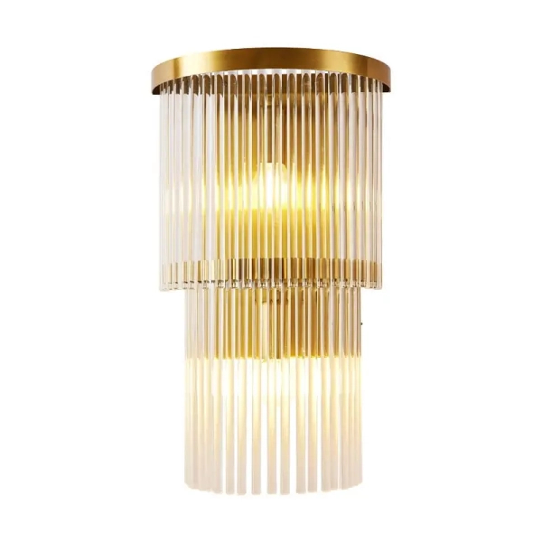 Ścienna lampa Cascada CGCASCADA40 kryształowa glamour mosiądz