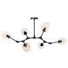 Lampa wisząca Modern orchid ST-1232-6 BLACK AMBER Step balls bursztynowa czarna