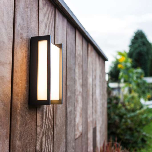 Elewacyjna LAMPA ścienna QUBO 5193001118 Lutec prostokątna OPRAWA metalowa LED 18W 3000K outdoor IP54 szara