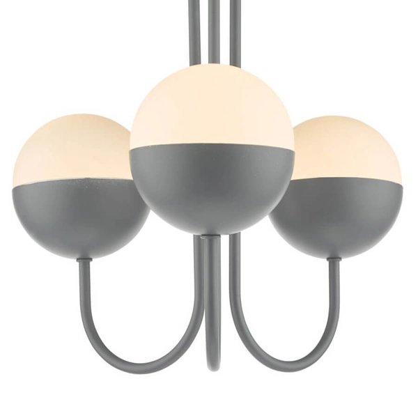 Potrójna lampa sufitowa kula Andre AND0339 szary biały