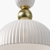 Szklana lampa wisząca glamour Antic MOD302PL-01W1 kopułowa biała złota