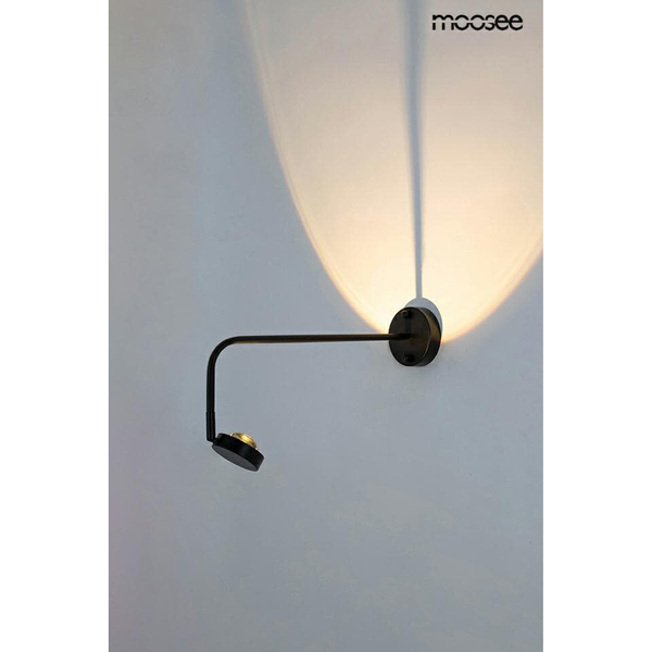 Nowoczesny kinkiet Axel MSE1501100147 Moosee ruchomy LED 3000K 3W czarny
