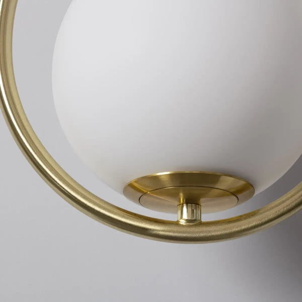 Szklana lampa na ściane Milano ABR-KA-G9 Abruzzo kula złoty biały