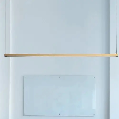 Lampa wisząca minimalistyczna BEAM ST-8960-L80 złota żelazna LED 8W 3000K nad wyspę liniowa
