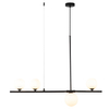 Wisząca lampa kuchenna MODERNO DN1506 black Step bubbles żelazo szkło czarna