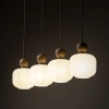 Lampa wisząca nad stół Ballo 11051 podłużna na belce biały beżowy