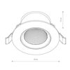 Punktowa lampa do kuchni Egina 10556 Nowodvorski LED 15W 4000K okrągła biała