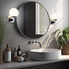 Ścienna lampa KULA 284270106 Trio IP44 bańka do łazienki srebrna biała