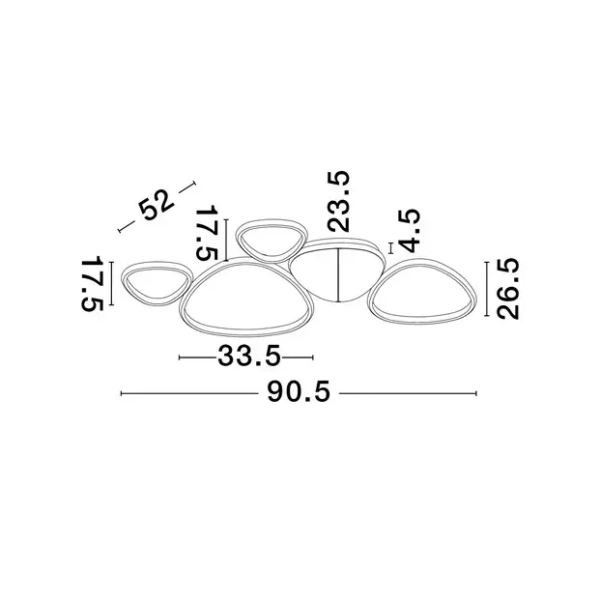 Sufitowa lampa do salonu ALONTRA LE45500 LED 48W 3200K biała