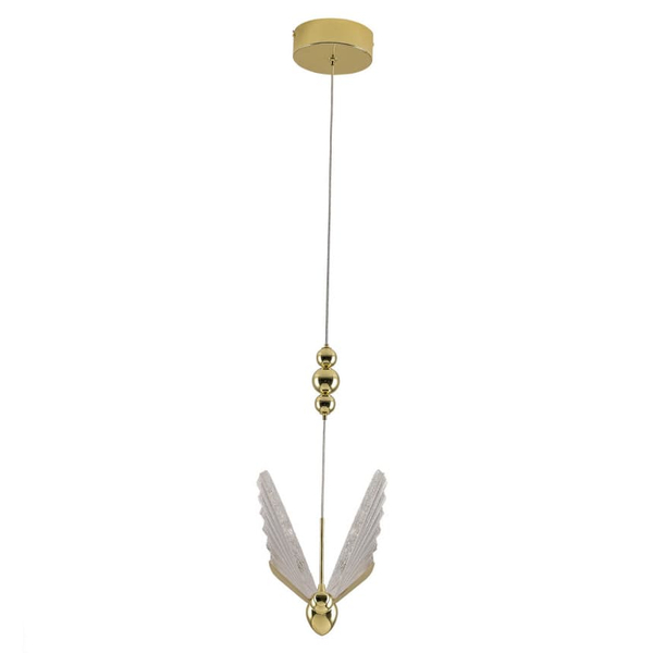 Glamour lampa zwisowa Mariposa LP-1715/1P LED 8W 3000-6000K motyl złota OUTLET