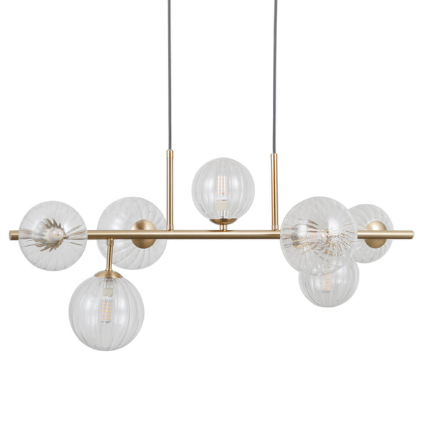 Molekułowa lampa wisząca Toledo PND-40717-7-HBR złoty przezroczysty