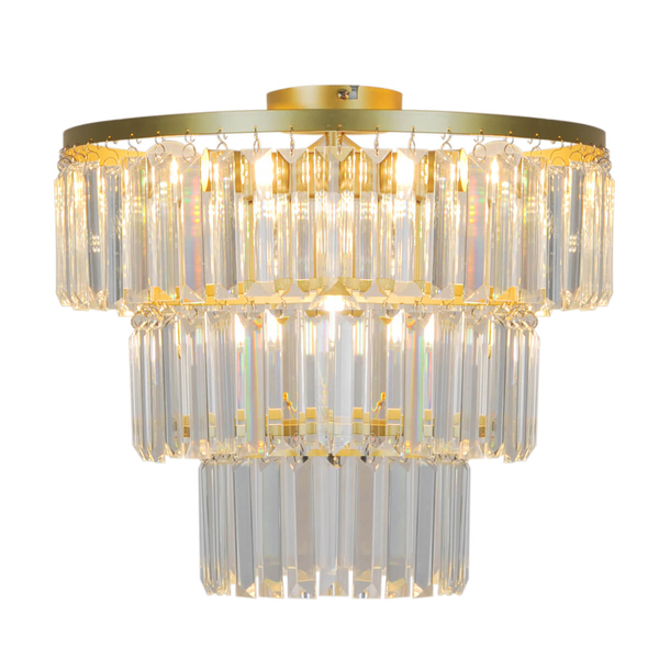 Sufitowa lampa Tifanny P17127-4-GD Zumaline kryształ złoty przezroczysty