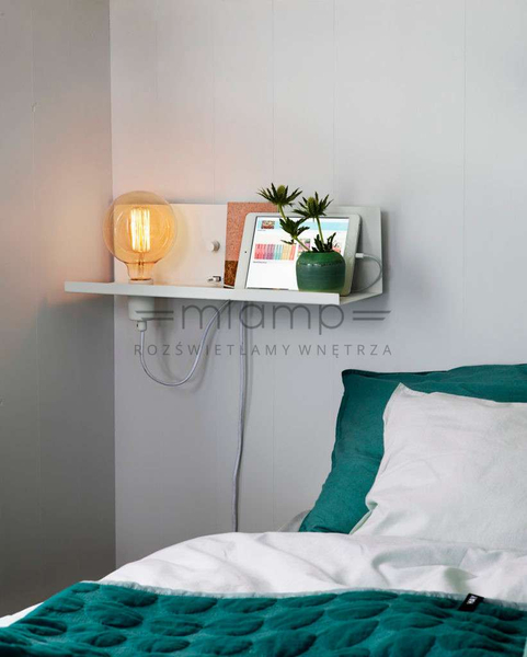 Kinkiet LAMPA ścienna MULTI 106969 Markslojd metalowa OPRAWA półka biała