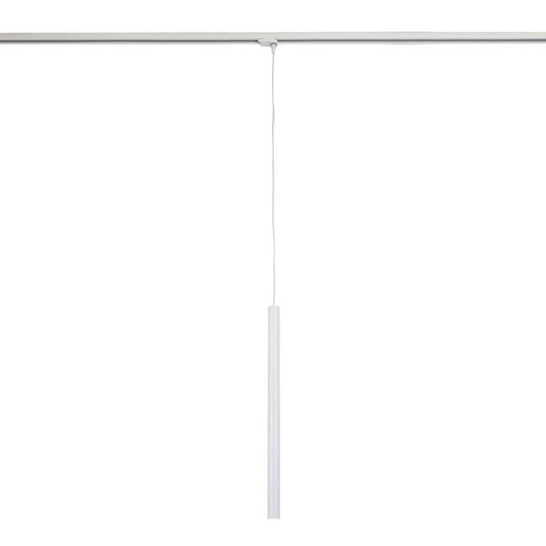 LAMPA wisząca YABU 7869 Shilo metalowa OPRAWA sopel ZWIS tuba do systemu szynowego biała