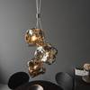 Lampa wisząca Rock 97657 Endon 3-punktowa zwis kamienie chrom